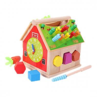 Fa  ház formaberakós 19x19 cm/FA7254