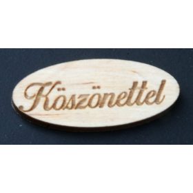 Ovális 5 cm Köszönettel /028