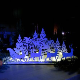 Talpas világító asztaldísz Havas Táj