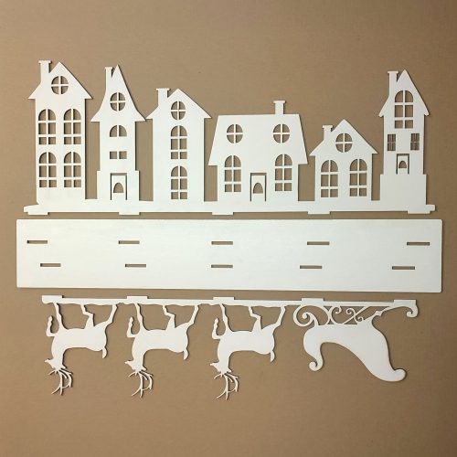 Talpas világító asztaldísz Város